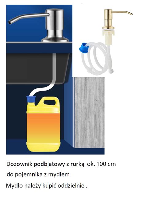 Przykładowy montaż zlewozmywaka z baterią i dozownikiem