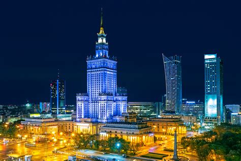 Panorama Warszawy z Pałacem Kultury i Nauki
