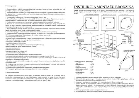 Schemat montażu brodzika