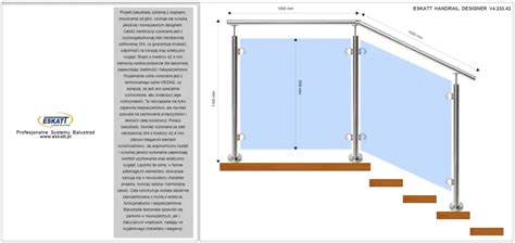 Grafika przedstawiająca schemat norm bezpieczeństwa dla balustrad