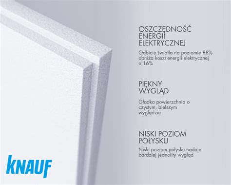 Różne formaty płyt sufitowych Knauf AMF