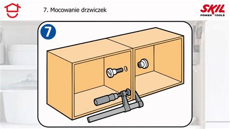 Schemat mocowania blatu do szafek z użyciem kątowników