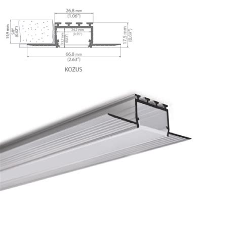 Aluminiowy profil LED wpuszczany w płytę karton-gips