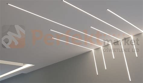 Schemat montażu profilu LED w płycie karton-gips