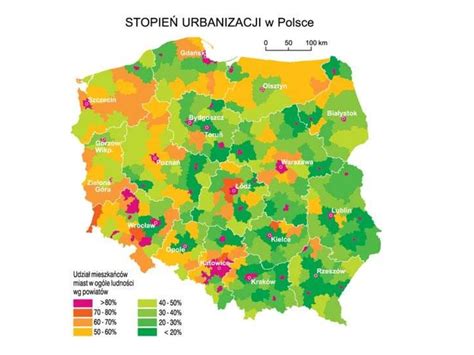Mapa pokazująca obszary o wysokim i niskim wskaźniku kradzieży rowerów