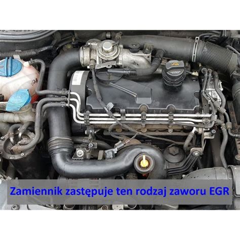 Widok silnika z zaznaczonym obszarem zaworu EGR