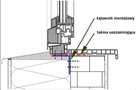 Schemat montażu okna pasywnego