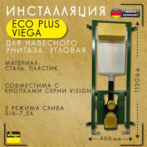 Schematyczny rysunek elementu podtynkowego Viega Eco Plus