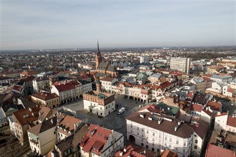 Panorama Tarnowa z widokiem na Rynek i okoliczne uliczki