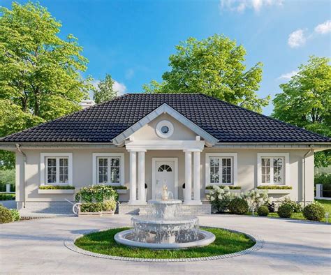 Elegancka willa z czarnym dachem ceramicznym