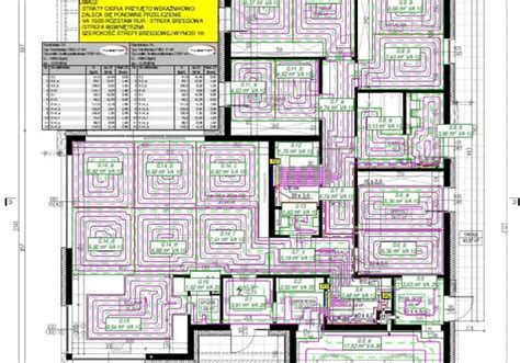 Schemat instalacji elektrycznego ogrzewania podłogowego
