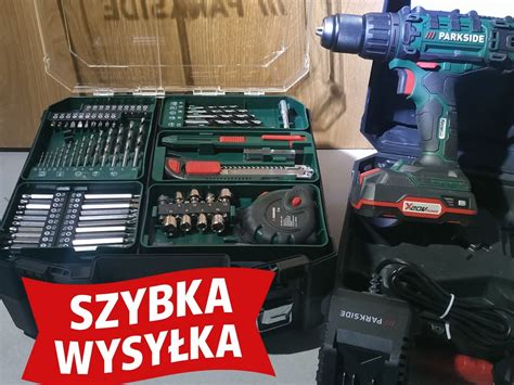 Wiertarko-wkrętarka Parkside z akcesoriami
