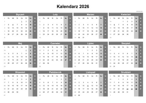 Ilustracja przedstawiająca kalendarz z zaznaczonymi dniami tygodnia