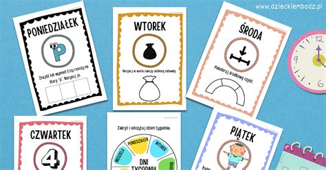 Grafika przedstawiająca satyryczne skojarzenia z dniami tygodnia
