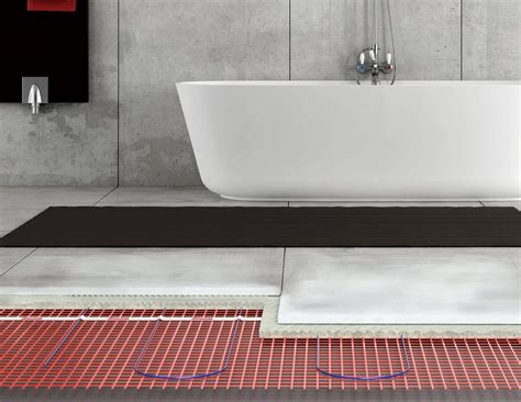 Modern bathroom with floor heating