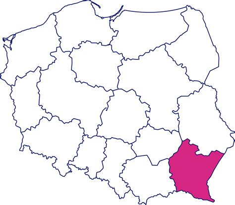 Mapa Polski z zaznaczonym województwem pomorskim i kujawsko-pomorskim