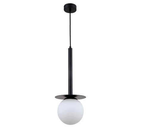 Nowoczesna lampa wisząca IZZA 1 z czarnym kloszem