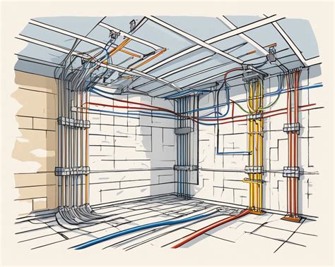 Schemat ukrytych instalacji pod sufitem podwieszanym