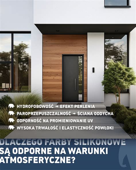 Schemat przedstawiający paroprzepuszczalność i odporność na wodę farby elewacyjnej