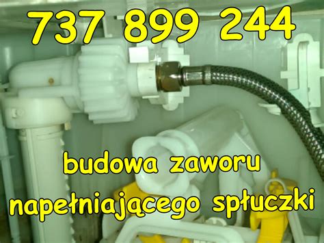 Schemat budowy zaworu napełniającego Geberit z elementem pływakowym