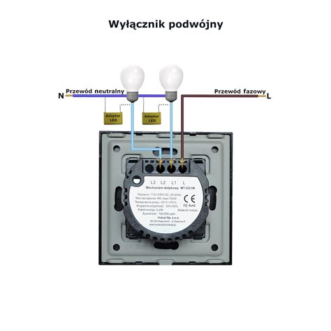 schemat podłączenia włącznika dotykowego