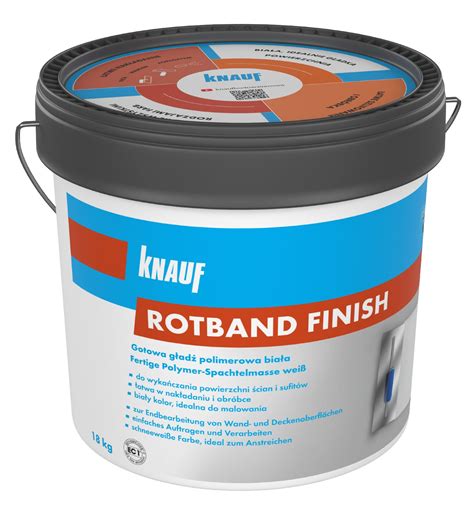 Zdjęcie przedstawiające białą gładź szpachlową Knauf Rotband Finish w wiaderku