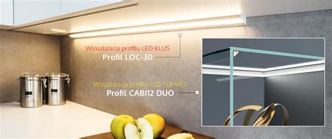 wizualizacja narożnego oświetlenia LED