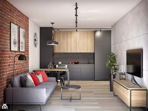 Wnętrze w stylu industrialnym z elementami z blachy perforowanej