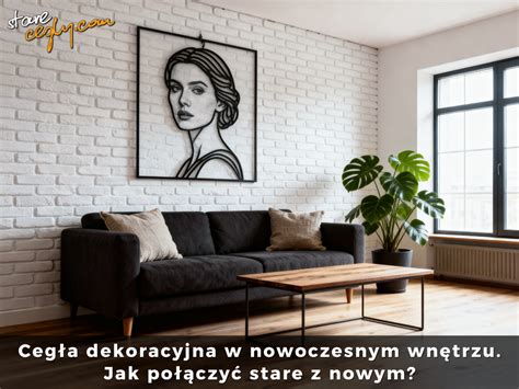 Biała cegła dekoracyjna w nowoczesnym wnętrzu