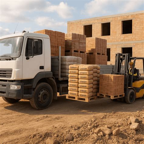 Transport materiałów budowlanych samochodem dostawczym