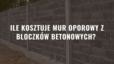 Przykładowa ściana jednowarstwowa z bloczków betonowych