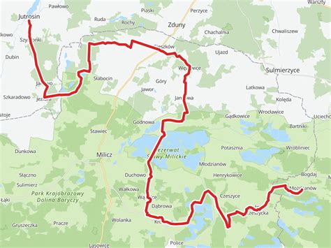 Mapa szlaków rowerowych w Górach Sowich
