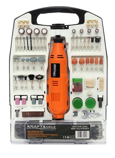 Mini szlifierka KRAFT&DELE KD10245 z akcesoriami w opakowaniu
