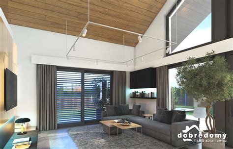 Sufit z paneli metalowych w stylu industrialnym