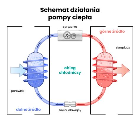 Schemat przepływu ciepła w grzejniku