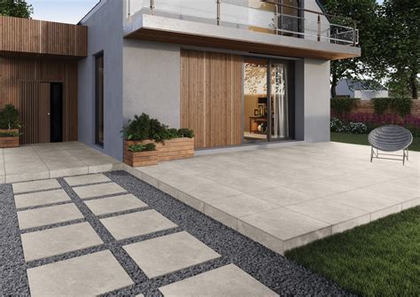 Taras wyłożony gres Medina Beige