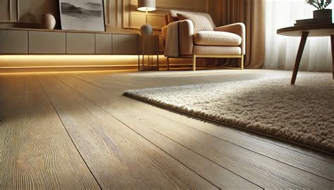 Elegancki salon z podłogą z paneli LVT