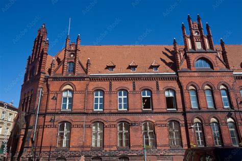 Historyczne budynki z cegły