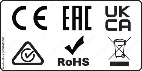 Ikony certyfikatów CE i RoHS