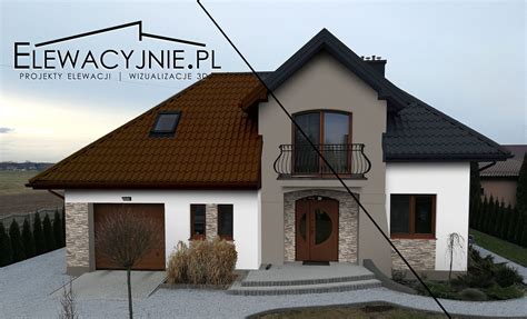 Dom w różnych wariantach kolorystycznych elewacji i dachu