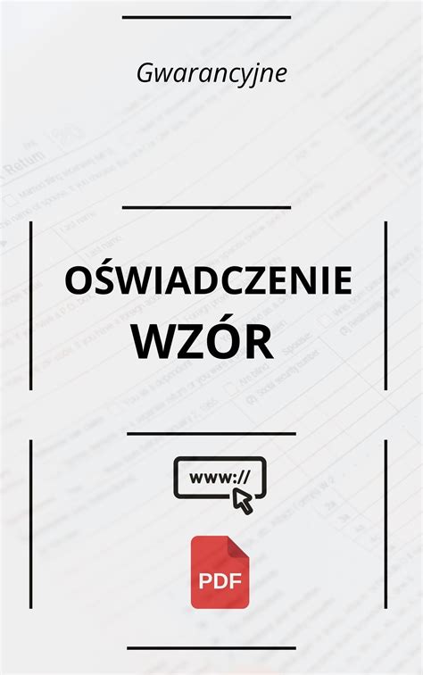 Oświadczenie gwarancyjne na drukowanym formularzu
