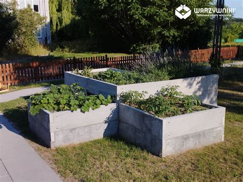modułowe warzywniki betonowe w różnych wykończeniach