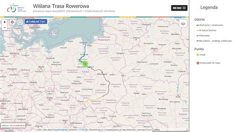 Mapa Wiślanej Trasy Rowerowej