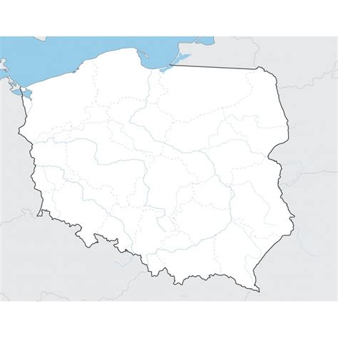 Mapa Polski z zaznaczonymi ośrodkami literackimi