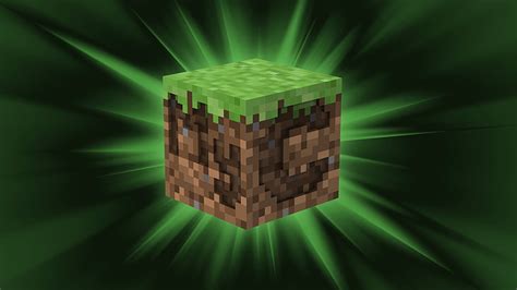 Ilustracja przedstawiająca ikoniczny blok ziemi z Minecrafta