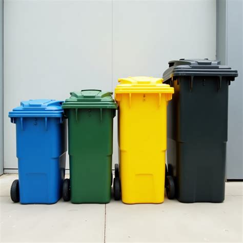 kobieta myjąca pojemniki kosza na śmieci pod bieżącą wodą