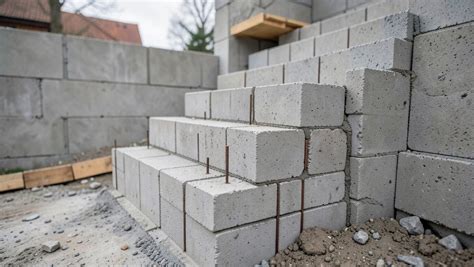 Ścianka prysznicowa z bloczków betonowych