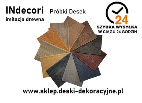 Próbki masy szpachlowej akrylowej w różnych kolorach drewna