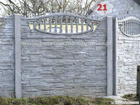 Przykładowe wzory płyt betonowych do ogrodzeń