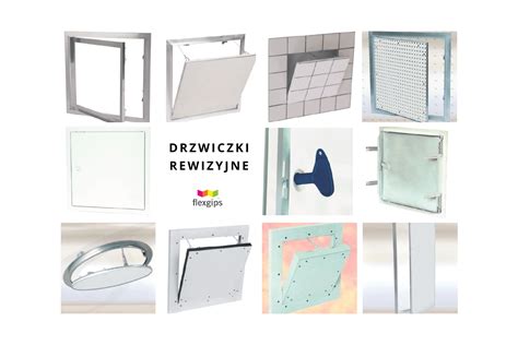 Różne rodzaje klap rewizyjnych wykonanych z różnych materiałów